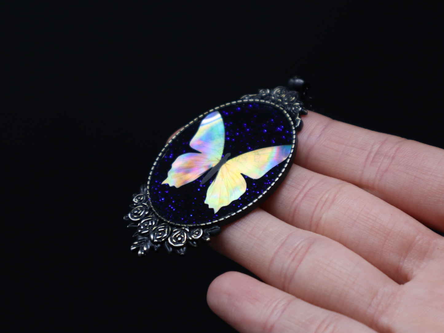 Holographic Butterfly Specimen Necklace