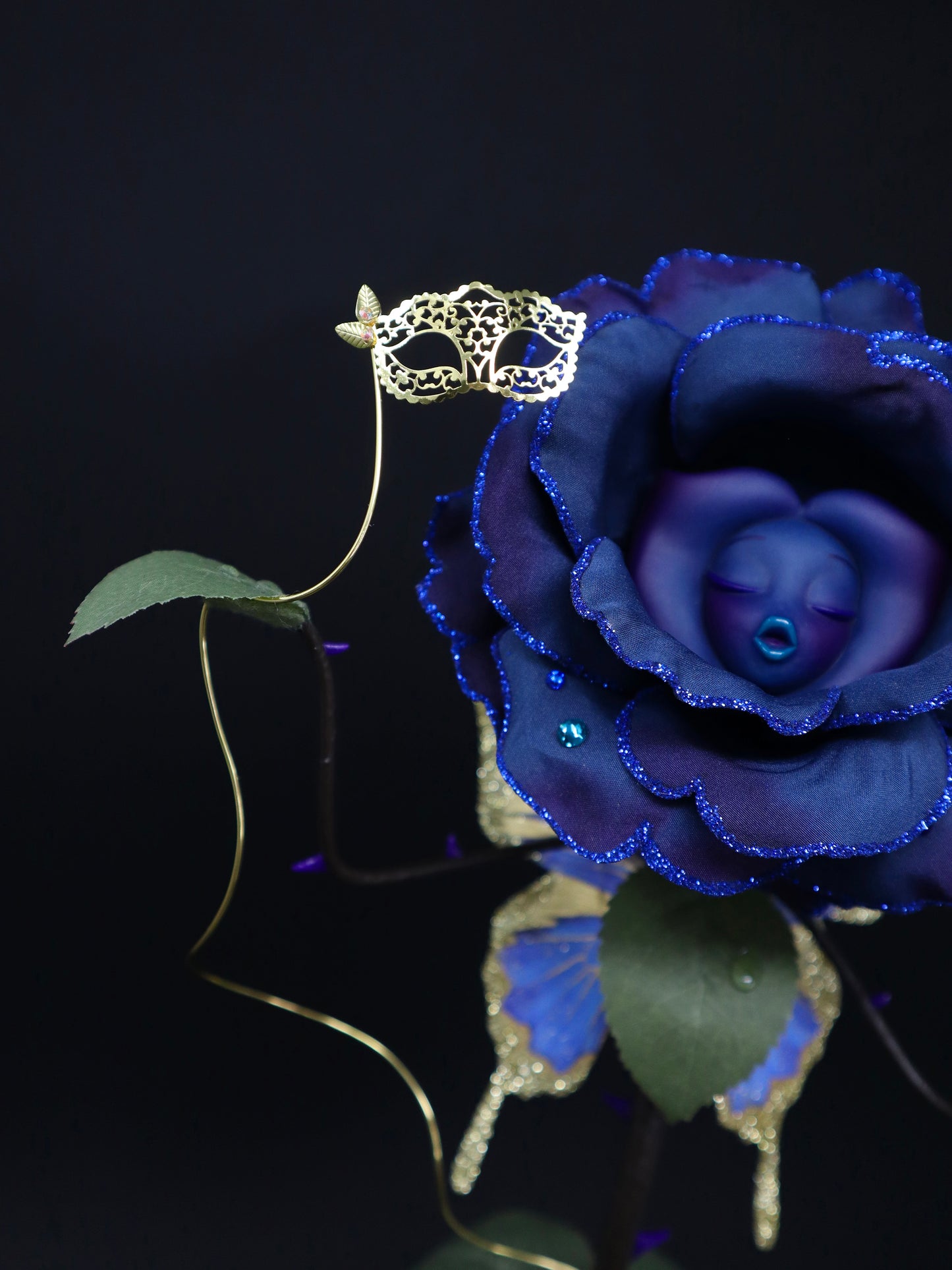 Glow-in-the-Dark Butterfly Masquerade Wonderland Rose