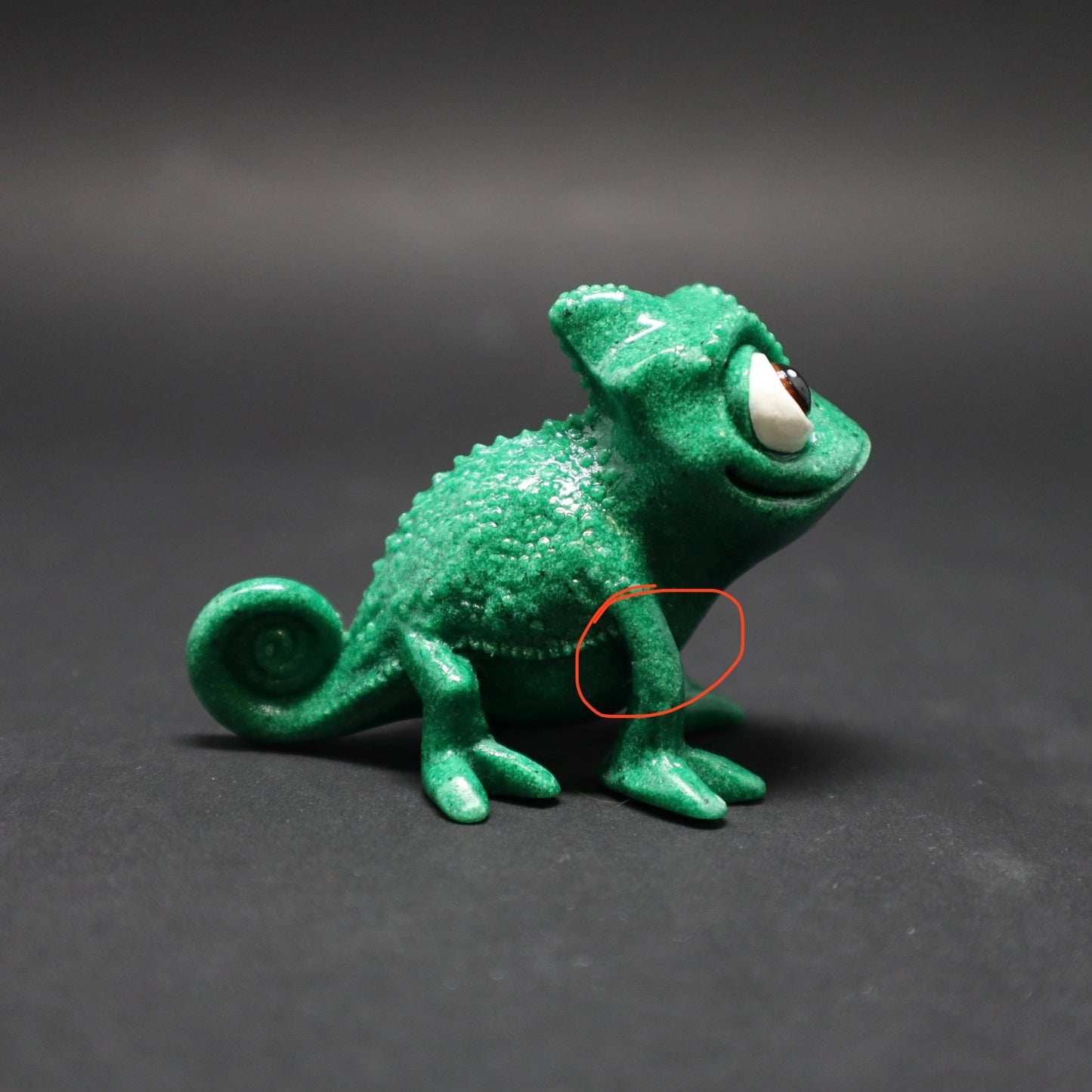 *Repaired* Glow-in-the-Dark Resin Chameleon Sculpture