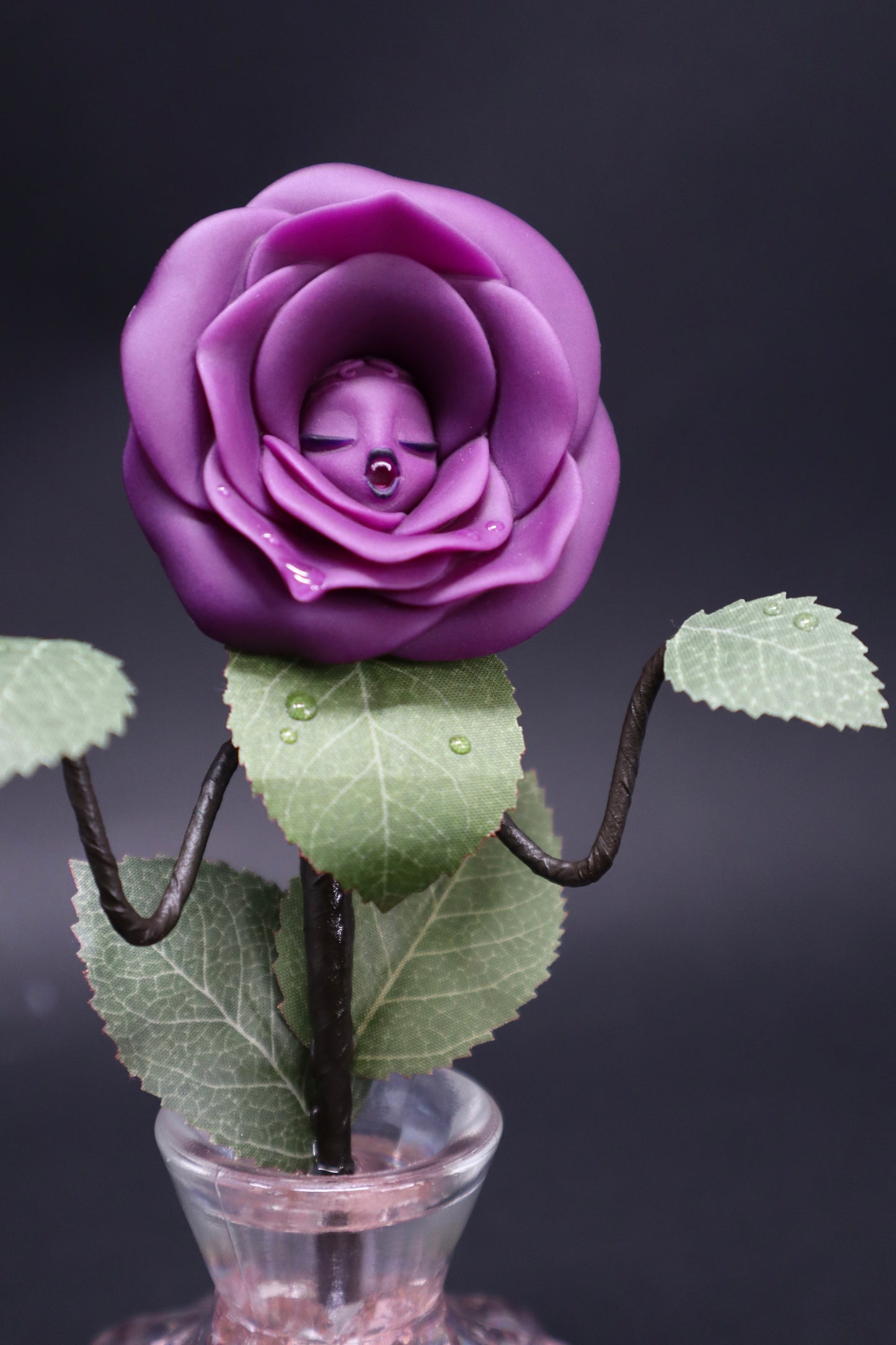 Miniature Plum Rose - Glow-in-the-Dark